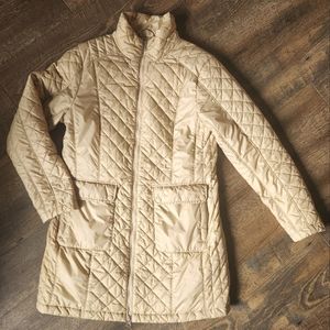 Ladies North Face winter coat, gold in color, nice condition! Sz. Large